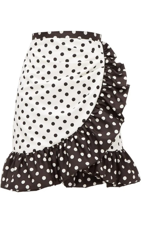 Ruffled polka-dot skirt