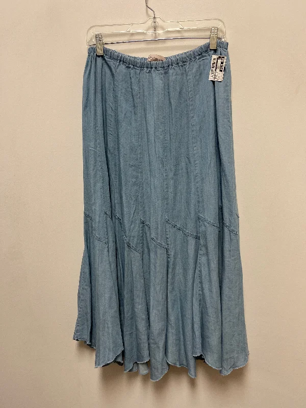 Skirt Midi By Philosophy In Blue Denim, Size: 8