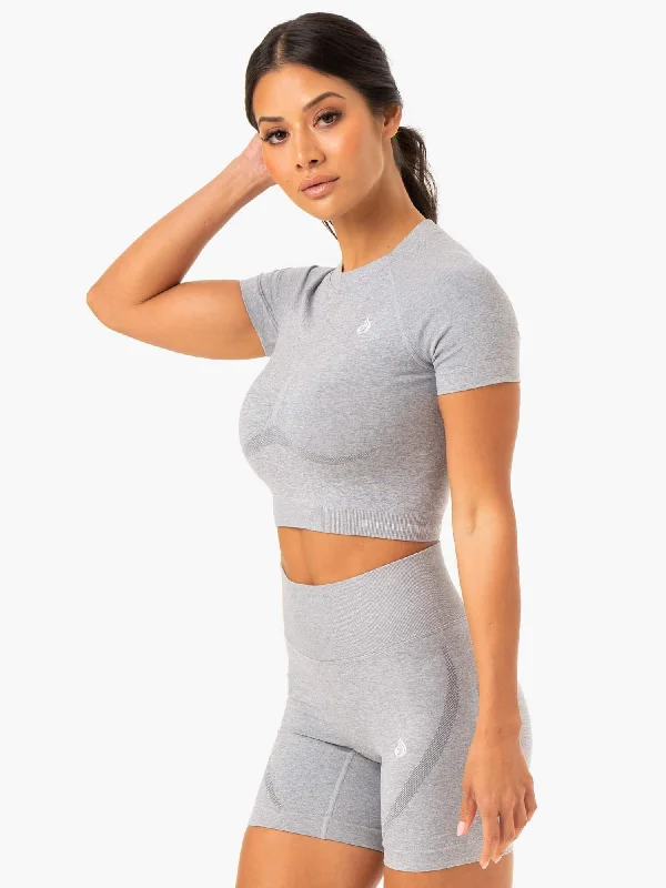 Sculpt Seamless T-Shirt - Grey Marl