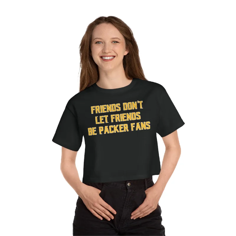 Women's Champion Heritage Cropped Top - Friends Don't Let Friends - Minnesota Football