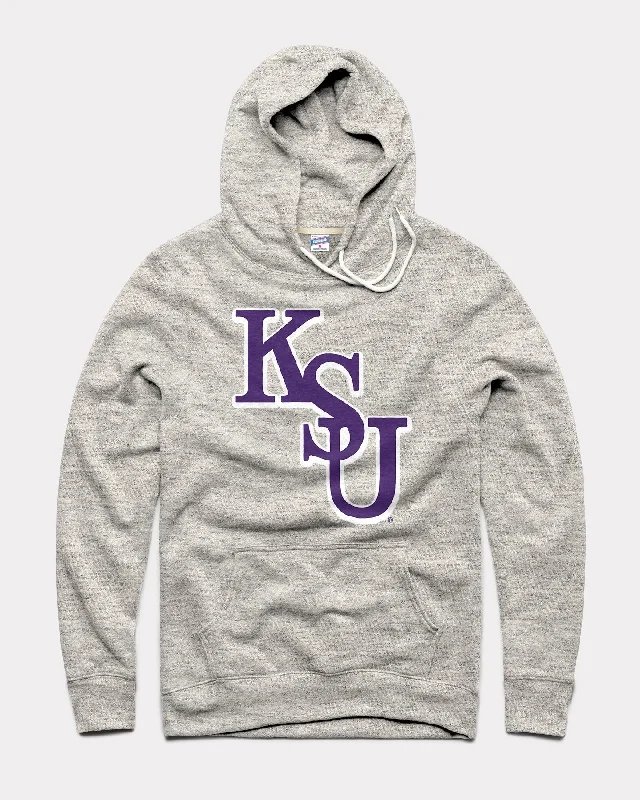 KSU Monogram Athletic Grey Hoodie