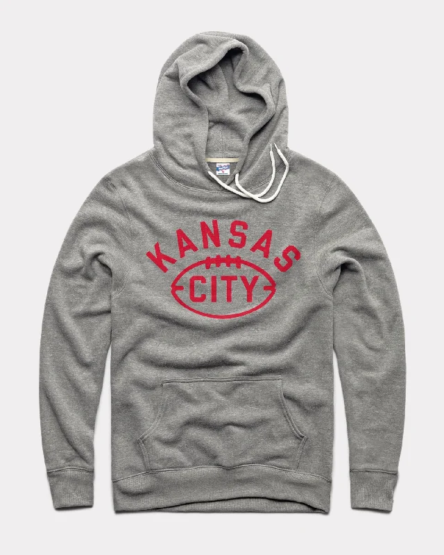 Kansas City Football Vintage Grey Hoodie