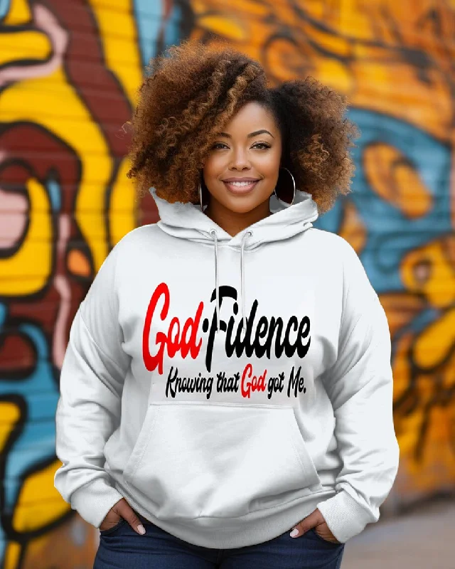 Confident in God Christian Faith Long-sleeved Hoodie