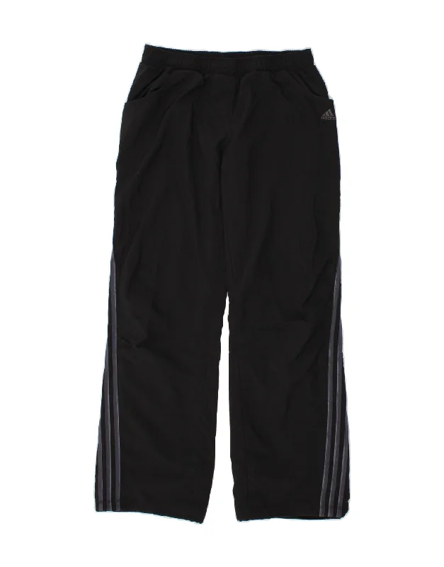 ADIDAS Womens Tracksuit Trousers UK 12 Medium Black Polyester