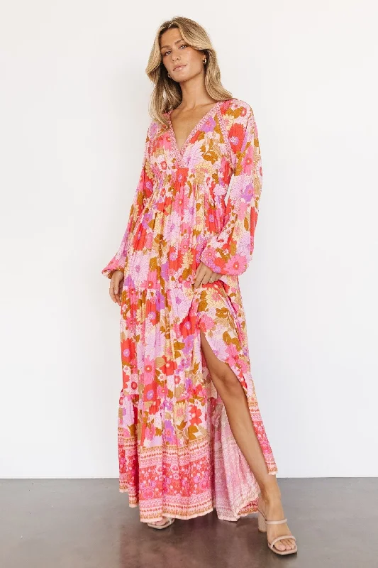 Malena Maxi Dress | Pink Multi