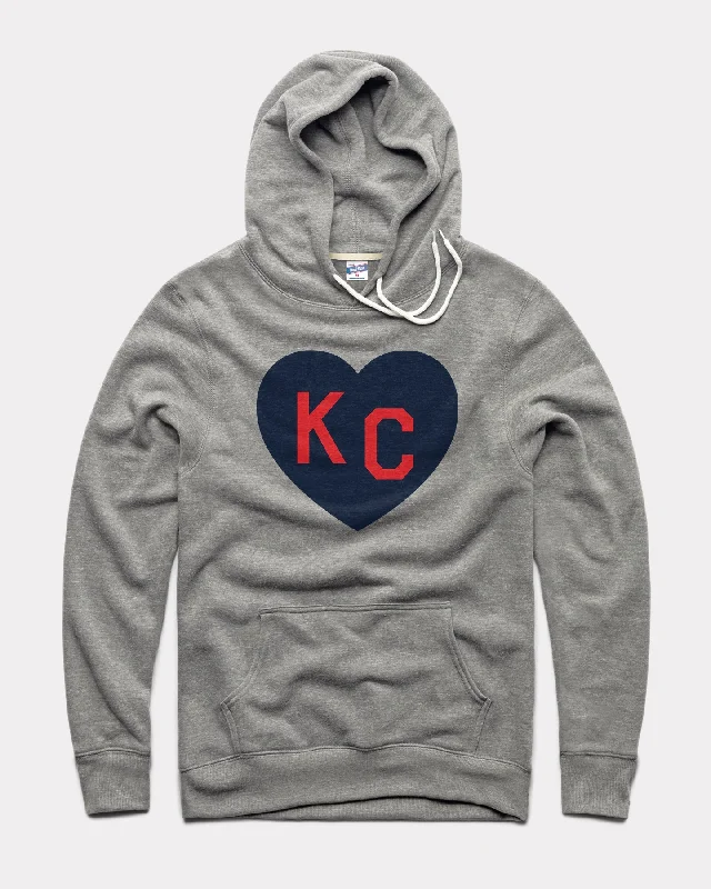 Vintage Grey KC Heart Hoodie