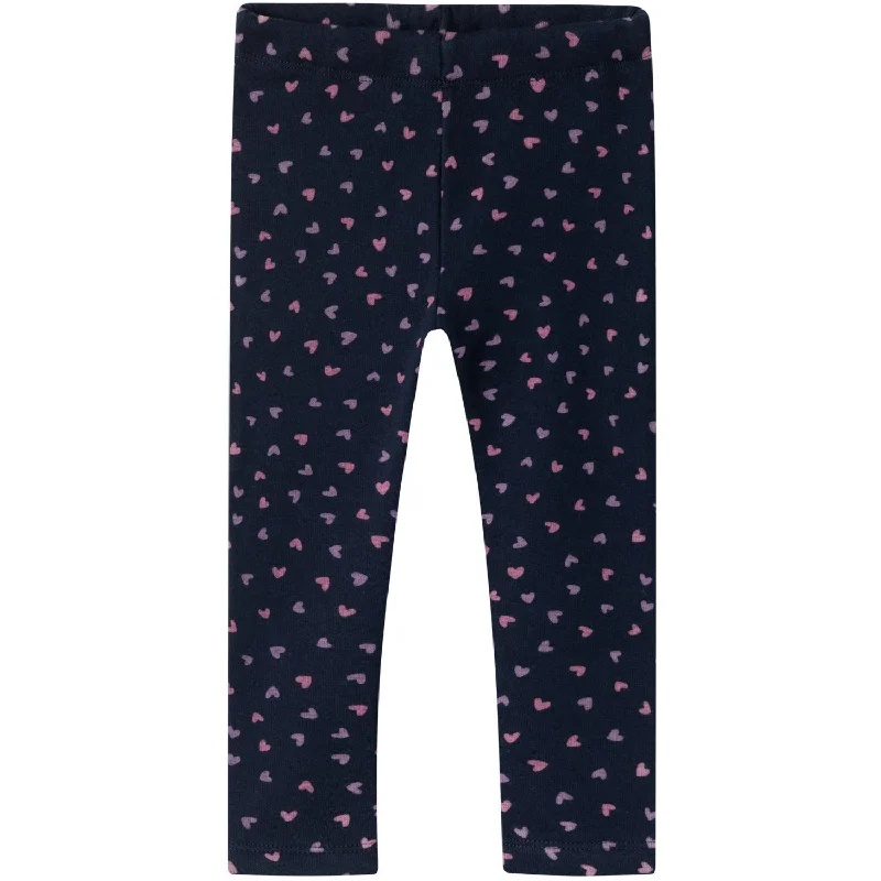 Name It Dark Sapphire Heart AOP Davina Sweat Fleece Leggings Noos