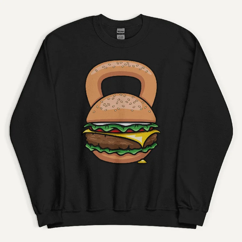 Burger Kettlebell Design Sweatshirt