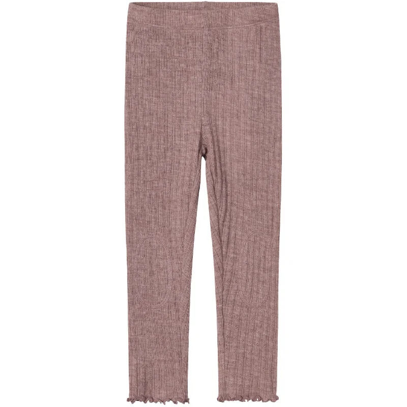 Name It Purple Dove Wossa Wool/Silk Rib Leggings