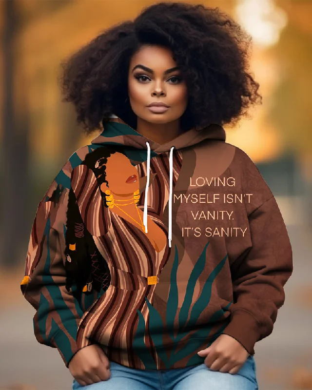 Loving Myself Black Girl Long-sleeved Hoodie