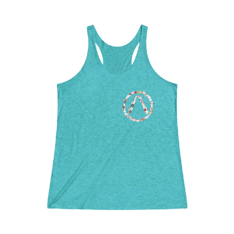 Apollo Flowers Women's Tri-Blend Racerback Tank