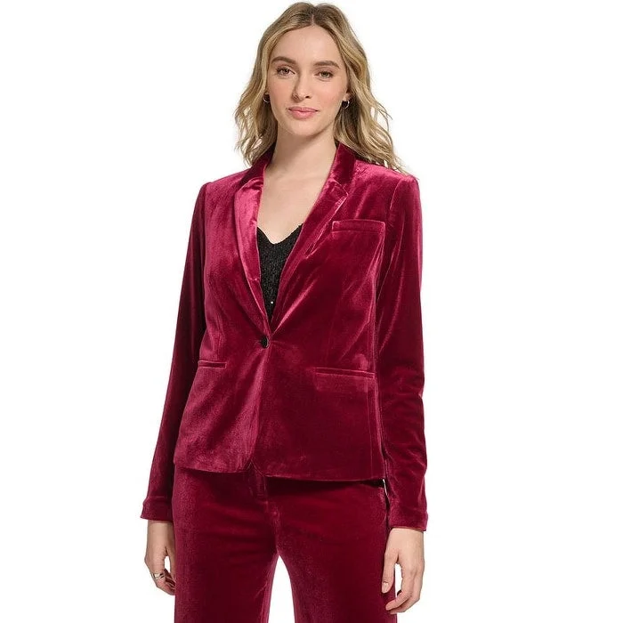 Calvin Klein Women's Velvet Blazer Red Size 12