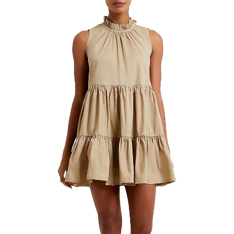 French Connection Womens Tiered Short Mini Dress