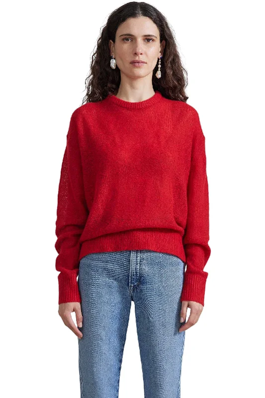 Apiece Apart Softest Tissue Weight Sweater in Red