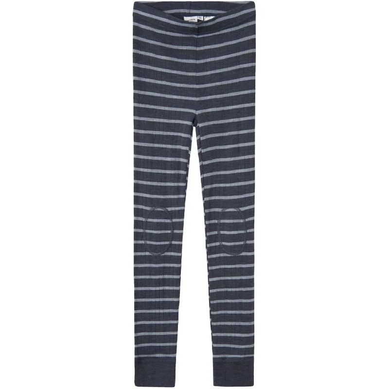 Name It Ombre Blue Wang Uld Needle Long Johns Stripe