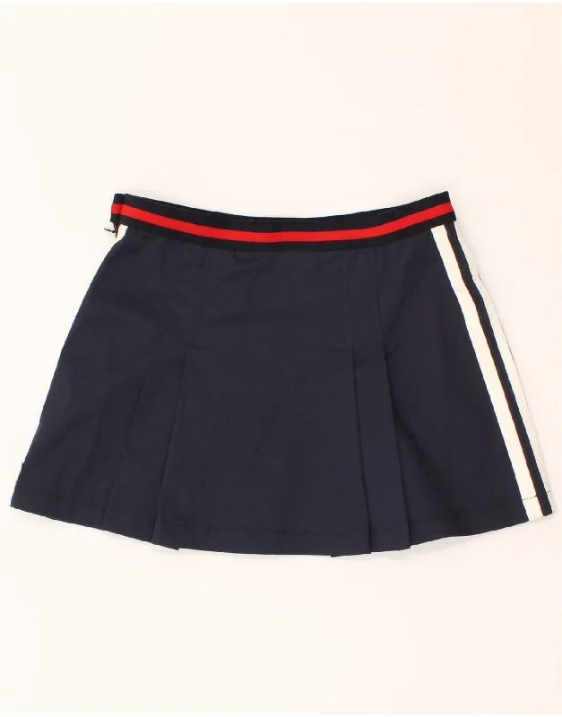 PLAYLIFE Womens Tennis Skirt IT 42 Medium  Navy Blue Cotton