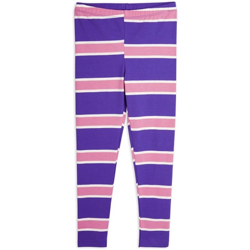 Mini Rodini Purple Stripe Leggings