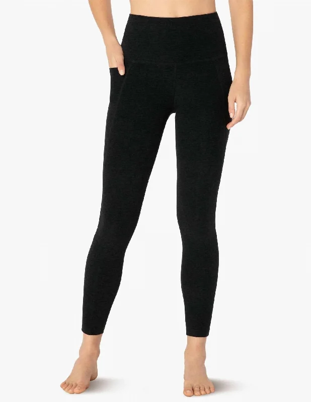 Spacedye Out Of Pocket High Waisted Midi Legging In Darkest Night