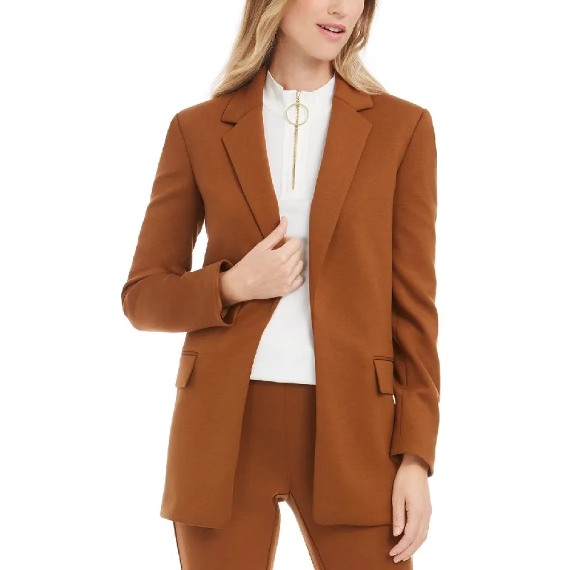 Calvin Klein Women's Open-Front Blazer Med Brown Size 6