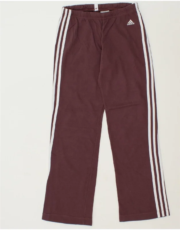 ADIDAS Womens Tracksuit Trousers UK 18 XL Burgundy Cotton