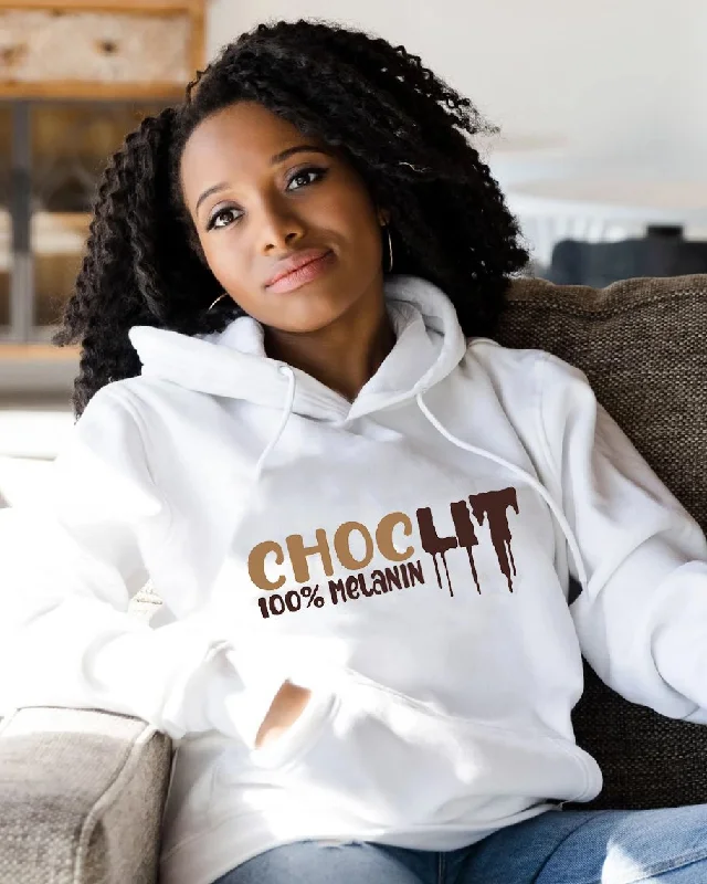 Black Queen Choclit 100% Melanin Long Sleeves Hoodie