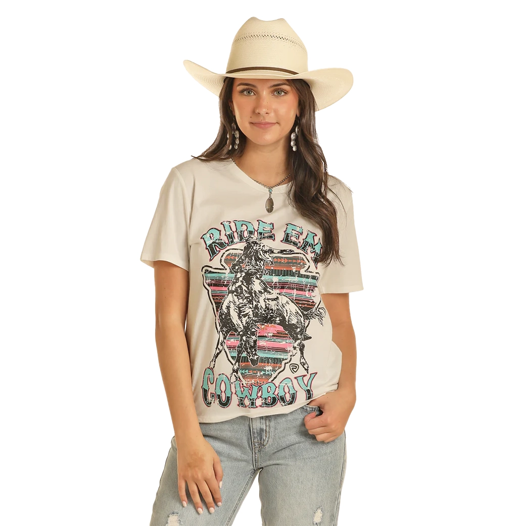 Rock & Roll Women's Ride Em Cowboy Graphic Tee