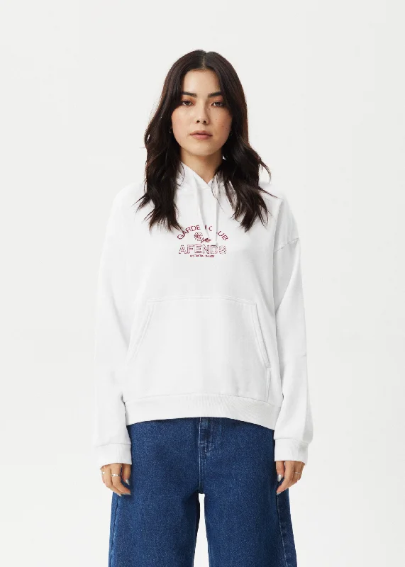 AFENDS Womens Cultivate - Pull On Hood - White