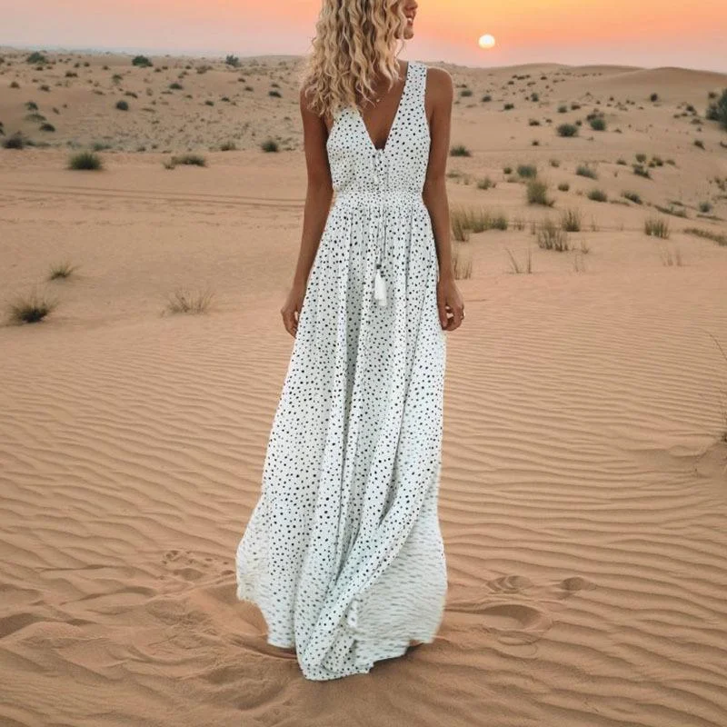 Summer Sleeveless Bohemian Long Dresses