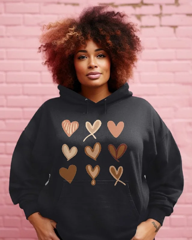 Melanin Heart Long Sleeves Hoodie