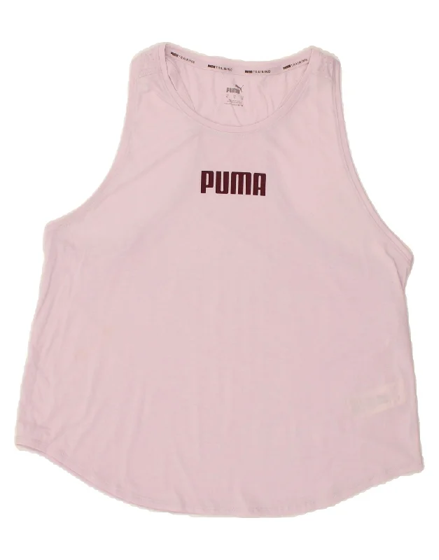 PUMA Womens Graphic Vest Top UK 18 XL Pink Polyester