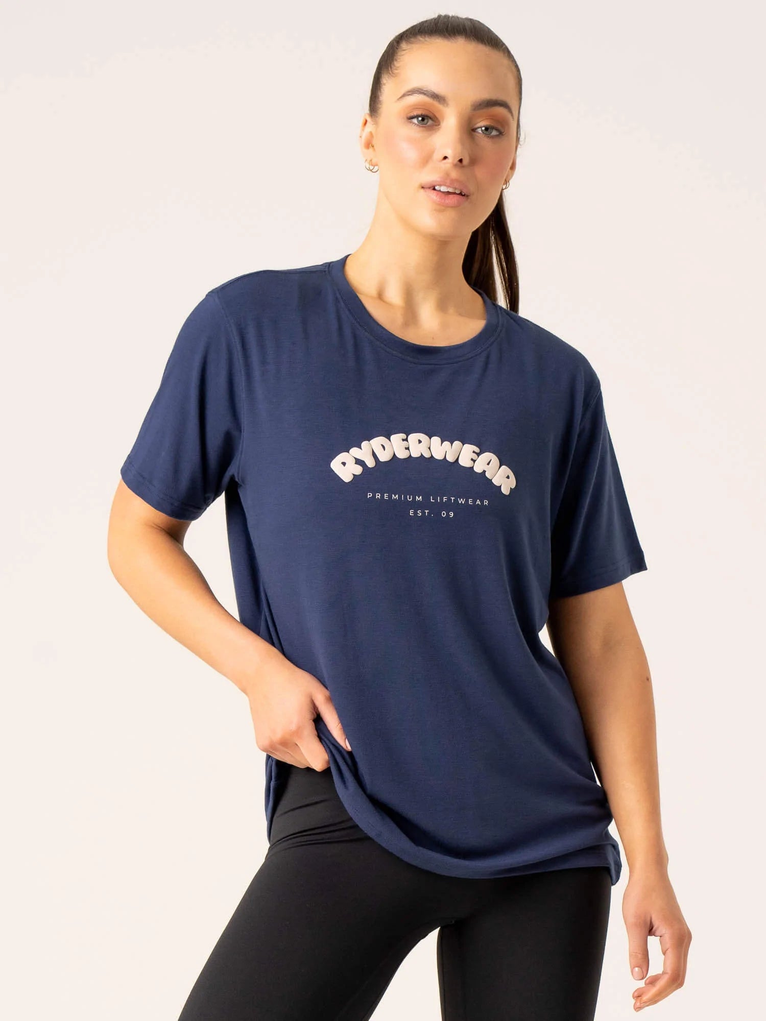 Off Side Longline T-Shirt - Navy