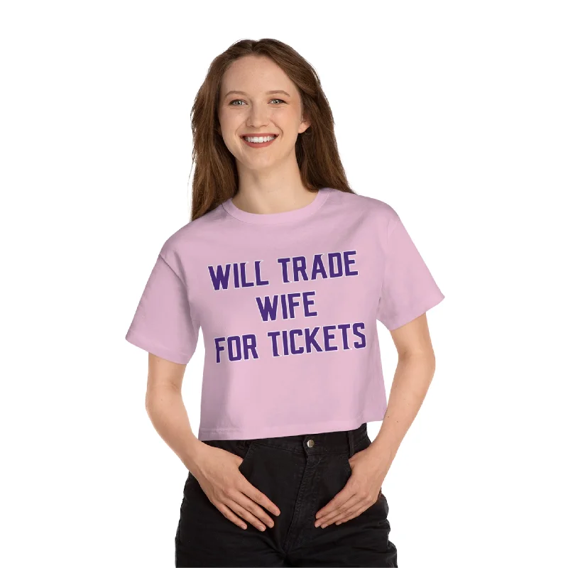 Women's Champion Heritage Cropped Top - Wife for Tickets