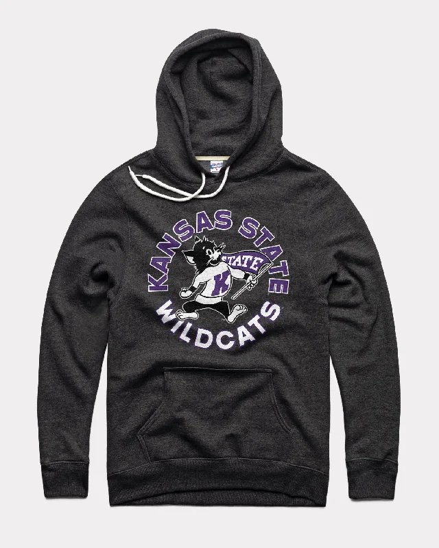 K-State Wildcats Mascot Circle Black Hoodie