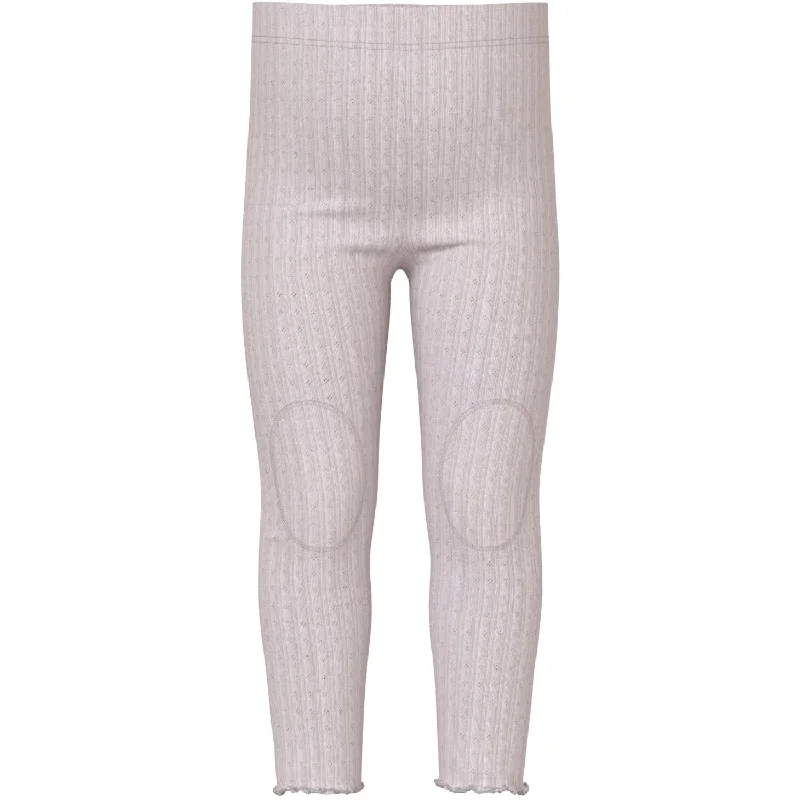 Name It Lilac Ash Wossa Wool/Silk Rib Leggings