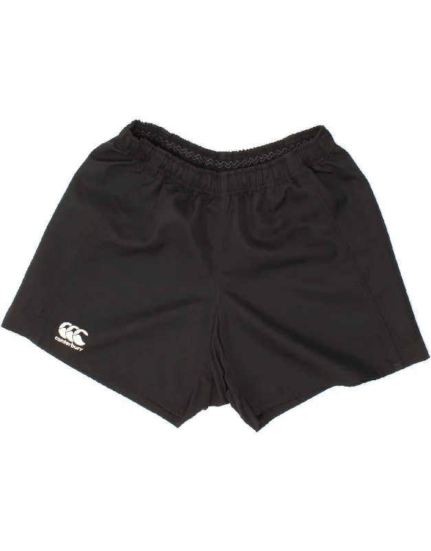 CANTERBURY Womens Graphic Sport Shorts EU 40 Medium  Black Polyester