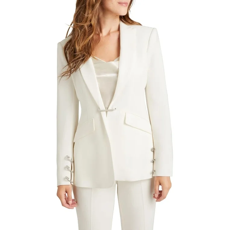 Cinq a Sept Women's Rhinestone Pin Cheyenne Blazer, Ivory, 2