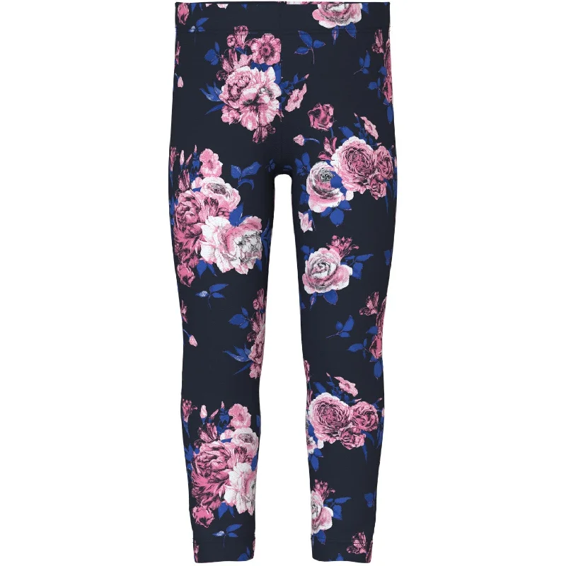 Name It Dark Sapphire Big Flowers Vivian AOP Leggings