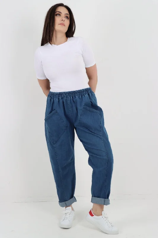 Patch Pocket Denim Trouser