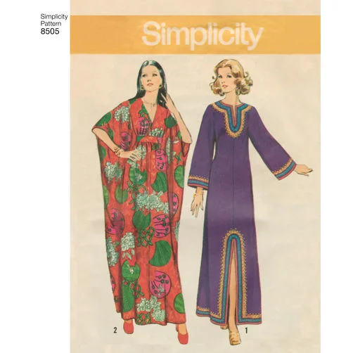 Simplicity Vintage Caftans S8505