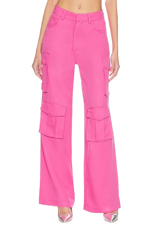 Franklin Rib Cage Cargo Pant In Seven Wonder Pink