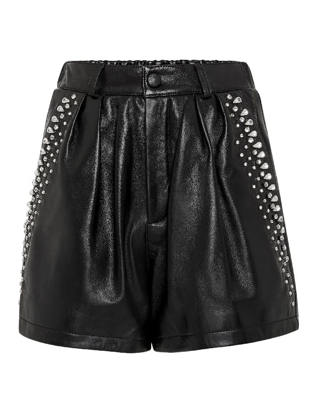 Leather Shorts Crystal