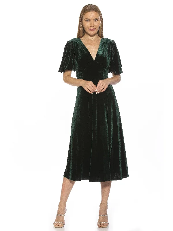 Nola Velvet Midi Dress