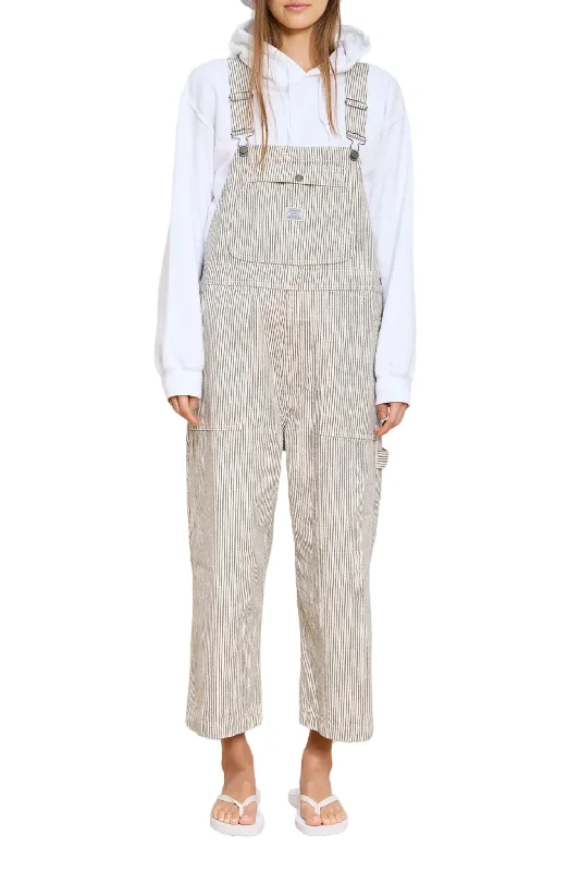 Relaxed Overall In Railroad Grey