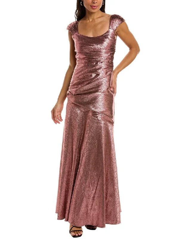 Theia Santana Silk-Blend Gown