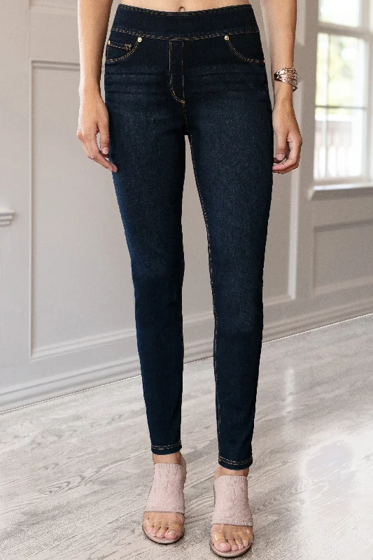 "Ultra" Pull-On Ankle Jegging - Dark Indigo