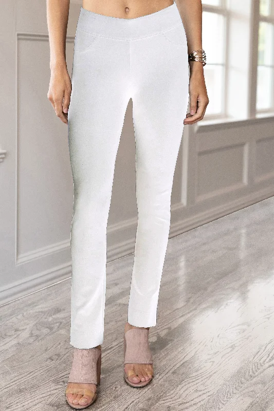 "Ultra" Pull-On Ankle Legging - White