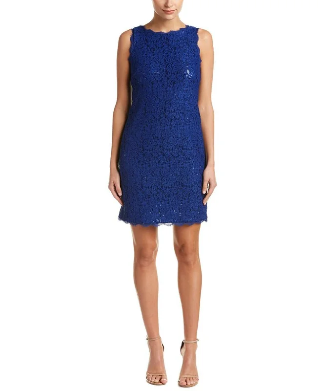 Adrianna Papell - Lace Scalloped Sheath Dress 41929990SC