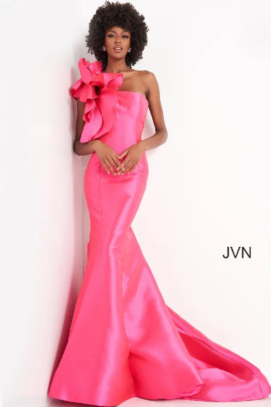 Jovani 00650 One Shoulder Mermaid Long Prom Dress